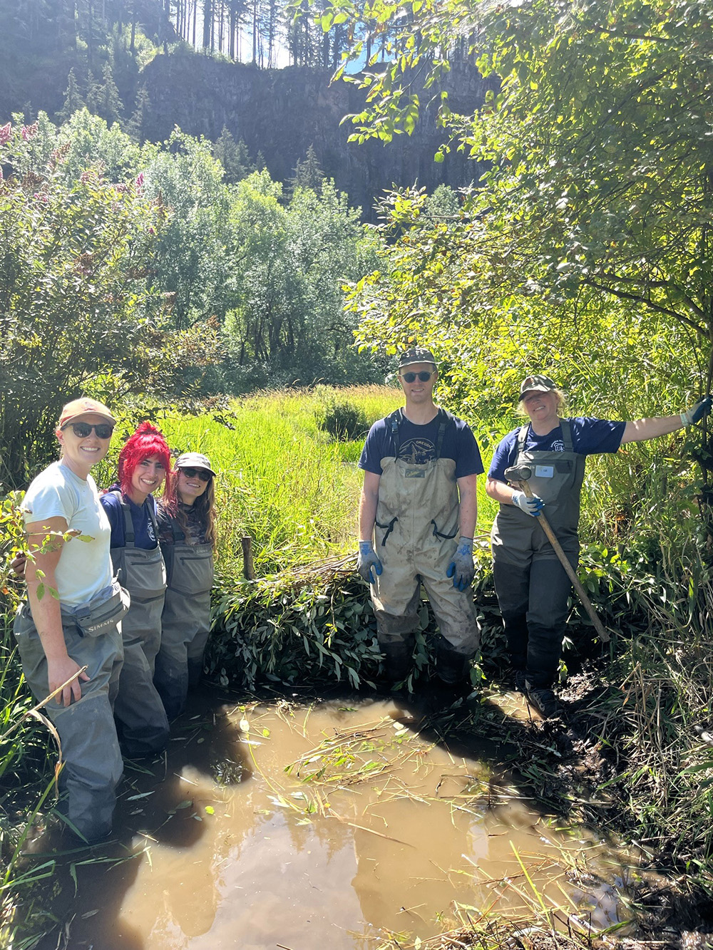 The beaver dam analog crew poses together