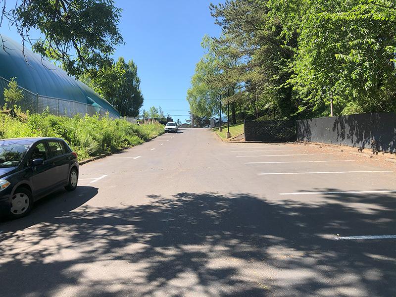 the existing parking area before construction